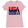 usa basketball logo Ladies Fitted T-Shirt
