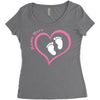 Baby Girl with Heart Any Name Customized Women's Triblend Scoop T-shirt