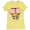ripped muscles, six pack, Ladies Fitted T-Shirt