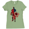 captain america flag abstract Ladies Fitted T-Shirt