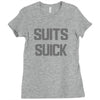 suits suck! t shirt t funny comedy on tv large Ladies Fitted T-Shirt