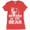 Beware Of The Bear Ladies Fitted T-Shirt
