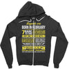 Legends Are Born In February Zipper Hoodie