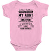Dear Auntie, Thanks For Being My Aunt Infant Clothing