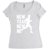 new year, new me running fitness Women's Triblend Scoop T-shirt