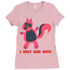 i only kiss boys Ladies Fitted T-Shirt