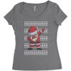 ugly santa dabbing Women's Triblend Scoop T-shirt