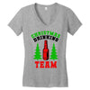 christmas drinking team Women's V-Neck T-Shirt