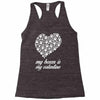 my boxer is my valentine Racerback Tank