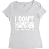 i don't ignorance Women's Triblend Scoop T-shirt