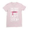 the fight ain't over so the party don't stop black Ladies Fitted T-Shirt