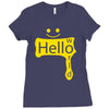 hello world Ladies Fitted T-Shirt