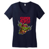 super turtle bros raph Women's V-Neck T-Shirt