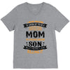Super Cool Mom Of A Freaking Awesome Son V-Neck Tee