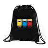 red shirt Drawstring Bags