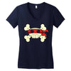 ninja pirate jolly roger Women's V-Neck T-Shirt