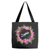 Floral Baby Name Tote Bags