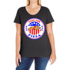 vote for pizza president democrat Ladies Curvy T-Shirt