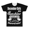 December Girls Are Sunshine Mixed With A Little Hurricane All Over Men's T-shirt