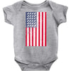 t-rex vintage american flag Baby Bodysuit