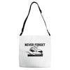 never forget (2) Adjustable Strap Totes