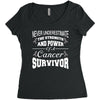 never underestimate the strength and power of a cancer survivor Women's Triblend Scoop T-shirt