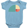 fibonacci golden ratio colorful Baby Bodysuit