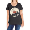 Mountain Wildlife Ladies Curvy T-Shirt