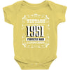 vintage made in 1951 perfectly aged a living legend Baby Bodysuit