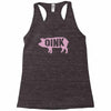 pig oink funny Racerback Tank