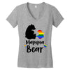 mama bear gay pride Women's V-Neck T-Shirt