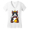 lucky cait sith Women's V-Neck T-Shirt
