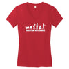 evolution of a zombie Women's V-Neck T-Shirt