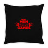 real men and women play games Throw Pillow