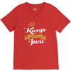 kings are born in june V-Neck Tee