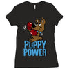 puppy power Ladies Fitted T-Shirt