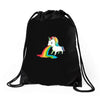 where rainbows come from (green) Drawstring Bags