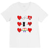 ls lesbian full heart V-Neck Tee