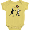 banksy kids play t.v. ball Baby Bodysuit