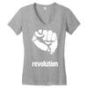 power to the people fist revolution Women's V-Neck T-Shirt