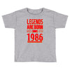 legends are born in 1986 hoodie Toddler T-shirt