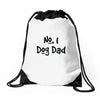 number one dog dad Drawstring Bags