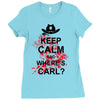 keep calm and where's carl tshirt the walking zombie tee apocalypes fu Ladies Fitted T-Shirt