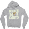 riots not diets Zipper Hoodie