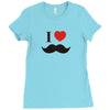 i love mustache Ladies Fitted T-Shirt