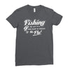 fishing   through his fly! Ladies Fitted T-Shirt