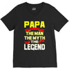 papa the man the myth the legend 2 V-Neck Tee