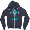 monster eye blue Zipper Hoodie