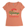we wish you happy holidays &amp; merry christmas Women's Triblend Scoop T-shirt