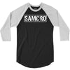 samcro funny retro biker gang sons fancy dress anarchy vintage 3/4 Sleeve Shirt